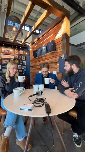 Learning about roasting coffee with head roaster of Waypoint Coffee Arthur and Katie Unrau! Did you know they have their own blend? Come try it and enter to win your way to the world juniors in Minnesota! #pvolcommunity | The Eagle 93.5