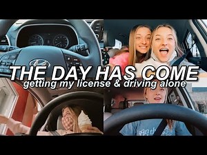 FINALLY getting my license & driving alone for the first time