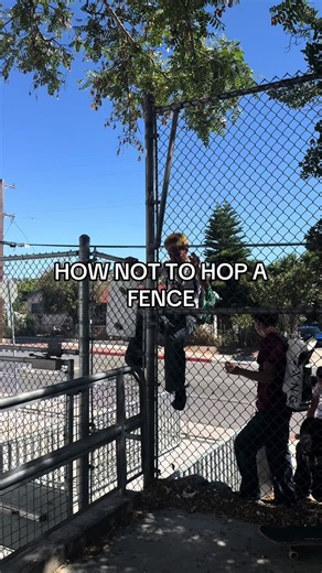 Fence hop tutorial with @Overwith #fyp #skateboarding | Skateboard