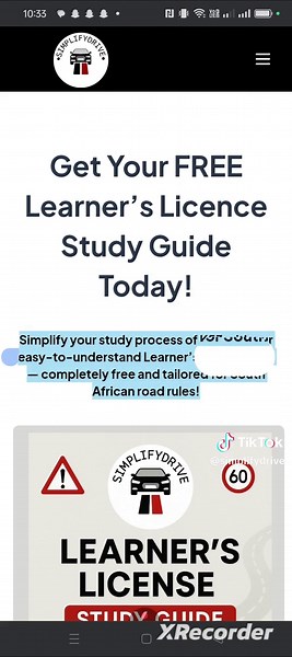 Free K53 Learner's Study Guide for Road Rules
