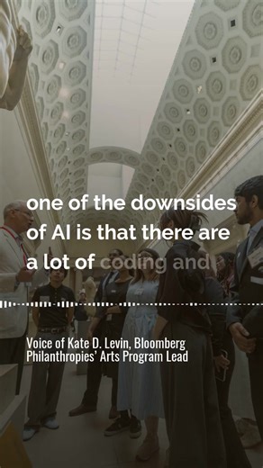 How can work experience in the cultural sector help young people succeed amid a professional world increasingly shaped by AI? On the latest episode of #FollowtheData, our Arts Program lead Kate D. Levin explains how the Bloomberg Arts Internship helps students develop emotional intelligence, leadership, and critical thinking—skills AI can’t replace. 🎙️Listen to the full episode: http://bit.ly/3HOWIyD | Bloomberg Philanthropies