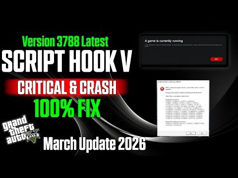 Script Hook V 3788 Critical Error Solved 2026 | GTA 5 Enhanced & Legacy PC Install Guide | Hindi!