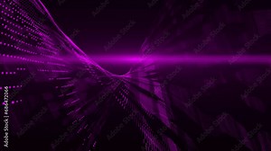 Pink color digital data flow particles cyber technology futuristic background, glowing Pink color digital optical light rays