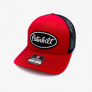 Vintage Peterbilt Trucking Retro Patch   Richardson 112 Red & Black Trucker Cap Hat - Etsy