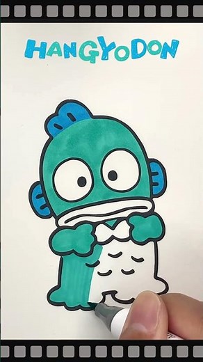 Coloring Hangyodon（ハンギョドン） [Coloring book] #サンリオ #ぬりえ