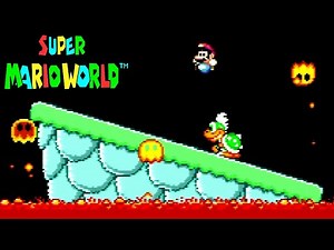 SUPER MARIO WORLD - LARRY KOOPA Boss Fight - SNES/SFC