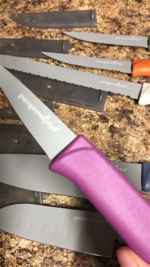 Pampered chef coated knife set is on sale right now at 15% off. Item number 100837 ￼￼