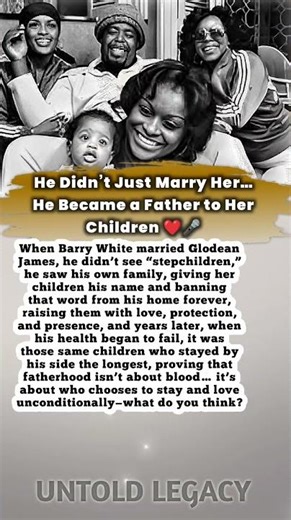 He Didn’t Just Marry Her… He Became a Father to Her Children ❤️🎤#BarryWhite #Family #Shorts