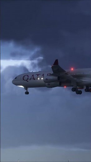 QATAR AIRWAYS A340 BUTTER LANDING at DOHA 😍 Extreme Smooth Touchdown!