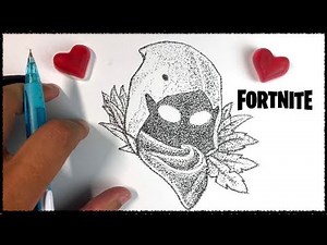 DESSIN CORBEAU POINTILLISME !! FORTNITE