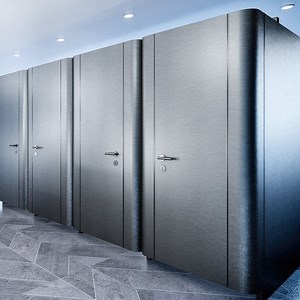 [Hot Item] Compact Board Wavy Cabin Toilet Partition for High-End Space