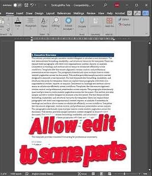 Protect and LOCK your Document from Editing