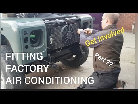 Fitting Factory Air Conditioning Land Rover Defender Puma Restoration 2.4 2.2 TDCI Part 22 A/C
