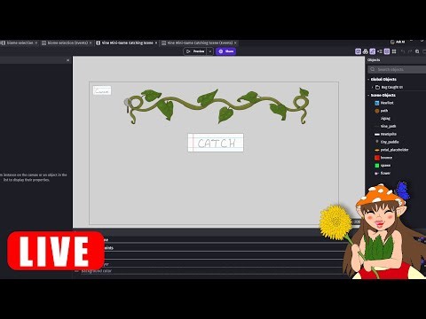 Game Dev Stream - Working on art/programming (Bug Catching Game #8) - #Gdevelop #Gdevelop5