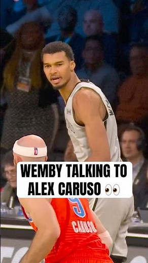 Wemby chirps at Caruso after the bucket 🍿