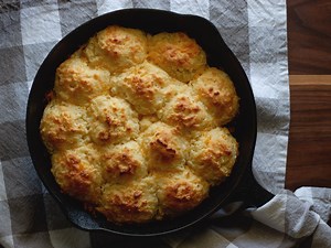 Skillet Cheddar Biscuits (with Recipe Video)