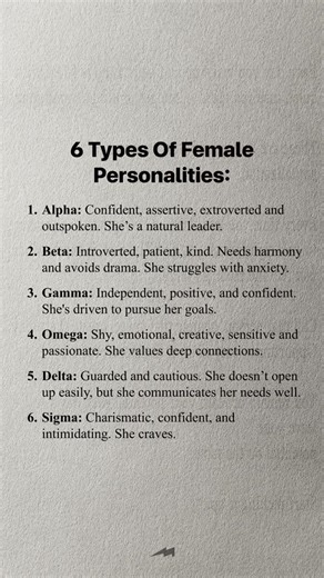 6 Female Personalities Every Man Must Understand #psycholgyfacts #darkpsychology #shorts