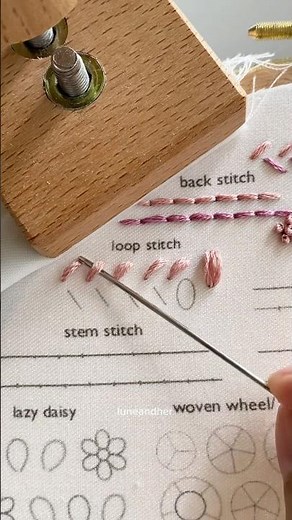 How to do a loop stitch ✨ — Learn basic embroidery stitches 5/20.
