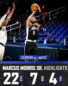 21K views · 1.4K reactions |  22 PTS / 9-13 FG / 4-5 3FG / 7 REB Marcus Morris Sr. came out firin'. | L.A. Clippers | Facebook