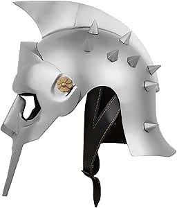 18 Gauge Carbon Steel Gladiator Maximus Helmet (Silver)