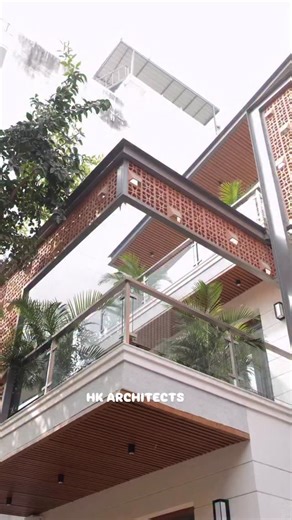 H.K ARCHITECTS, CONSTRUCTIONS AND INTERIORS on Instagram: "An elevation that speaks—of roots, rhythm, and refined modernity!🏡 HK architects is a company that shaped this house by belief, balence and beauty! ✨ #hkarchitects #architecture #instagram #fyp #foryou"