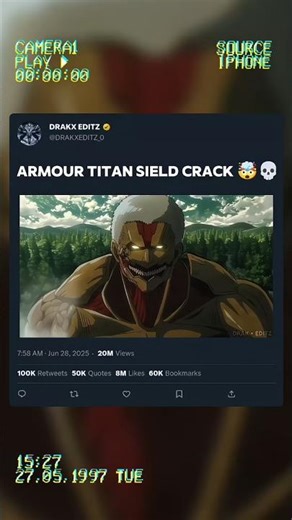 Armored Titan Shell CRACKS 🤯💀 | AOT Edit