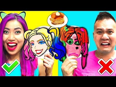 Pancake Art Challenge 7!!! Draw Harley Quinn, Naruto and Tom & Jerry (CC Available)