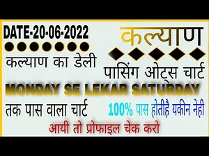 𝑲𝒂𝒍𝒚𝒂𝒏 𝑴𝒂𝒕𝒌𝒂 𝑶𝒕𝒄 𝑪𝒉𝒂𝒓𝒕_20/06/2022 || What is DpBOSS net?How can I generate Satta number?Fixx otc ||