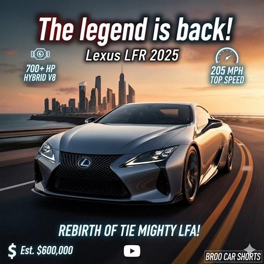 “Lexus LFR 2025 The Return of the LFA Beast 🔥 | 700HP Hybrid Supercar | 0-100 in 3 Sec!
