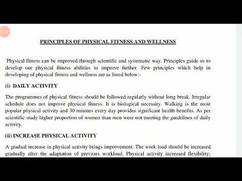 Principles Of Physical Fitness