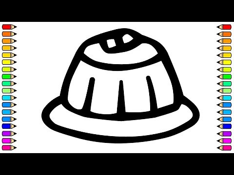 Cómo dibujar una GELATINA 🍮 / Dibujo de GELATINA paso a paso / Dibujos para niños