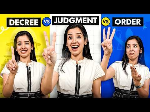 Difference between JUDGMENT ORDER & DECREE?