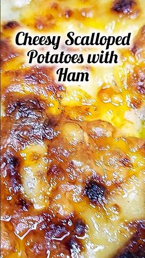 Easy Cheesy Scalloped Potatoes with Ham Recipe! #scallopedpotatoes #cheesyscallopedpotatoeswithham