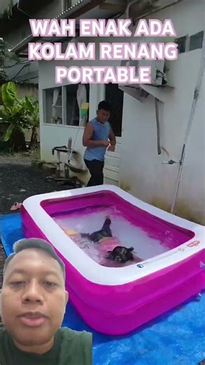 Wow, there's a portable swimming pool #shorts #dubbing