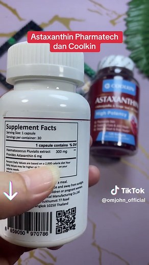 Membalas @tyzfebby_99 Astaxanthin Pharmatech dan Coolkin #astaxanthin #pharmatech #coolkin @omjohn_official