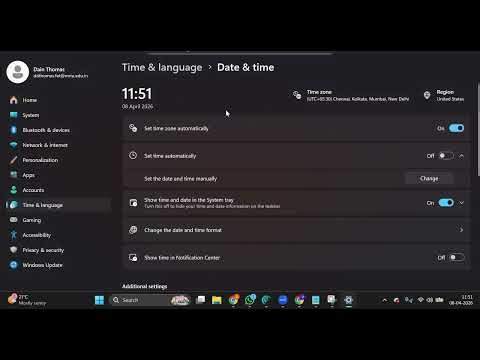 HOW TO SET TIME (automated) ON LAPTOP or PC