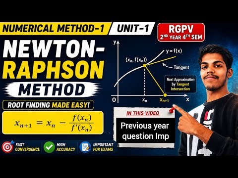 Newton Raphson Method VVI Qs | RGPV Maths 3 Unit 1 | GATE & Exam PYQ