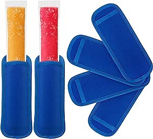 6 Pack Reusable Popsicles Frozen Bags Ice Pop Stick Sleeves for Kids, Popsicles Molds for Reusable Yogurt Tubes Popsicle Bulk Ice Pops Holder, Useful Popsicle Holders for kids No Drip