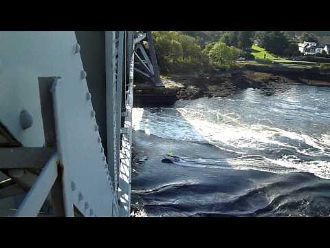 Connel Bridge over the Falls of Lora near Oban Scotland.