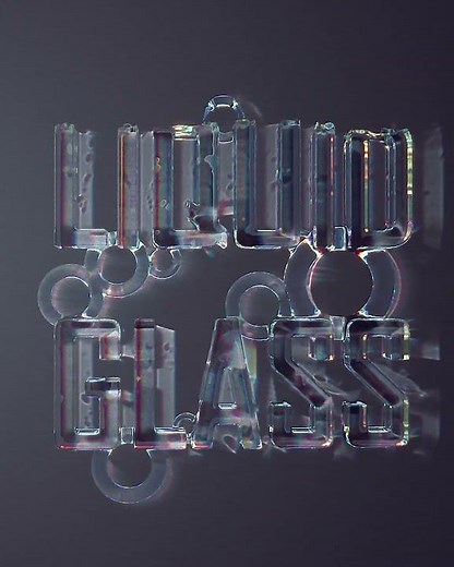 Liquid Glass Letters in V-Ray ✨