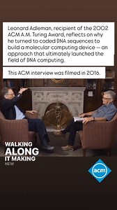 5.5K views · 50 reactions | Happy birthday to Leonard Adleman! In 2002, Adleman received the #ACMTuringAward with Ronald Rivest and Adi Shamir for their ingenious contribution to making public-key cryptography useful in practice. In this 2016 ACM clip, Adleman explains how experimenting with coded DNA sequences led to the invention of DNA computing: https://www.youtube.com/watch?v=Bhqf8M5yYIw | ACM - Association for Computing Machinery | Facebook