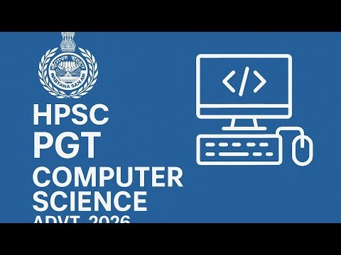 Hpsc PGT computer science new advt. 2026