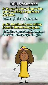 "He is a character.": Can you imagine what he is like? [ ForB English Lesson ] #shorts