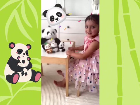 OUOZZZ 4-in-1 Panda Stuffed Animals with 20.4" Bamboo Shoot Bag, Panda Bear Plush Toy for Girls Boys Toddler