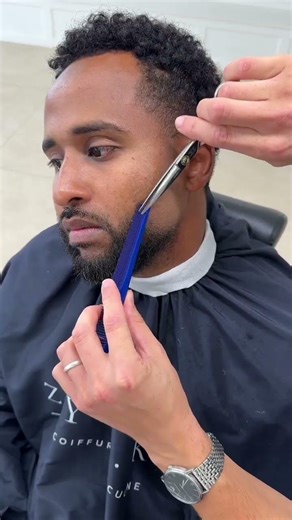 Burst Fade with Beard Line Up Tutorial | Clippers Technique #fade #barber #clipper