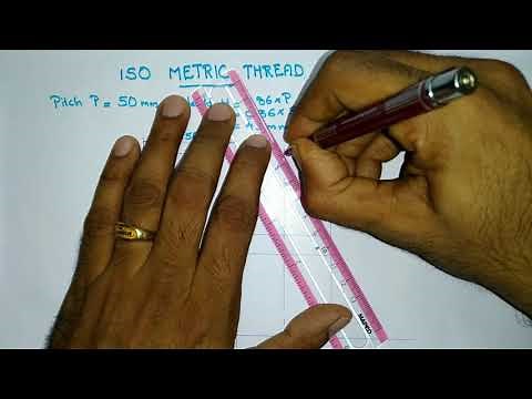 Metric Thread, Method of drawing Metric Thread