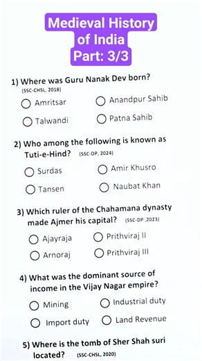 Medieval History of India | SSC | Part 3