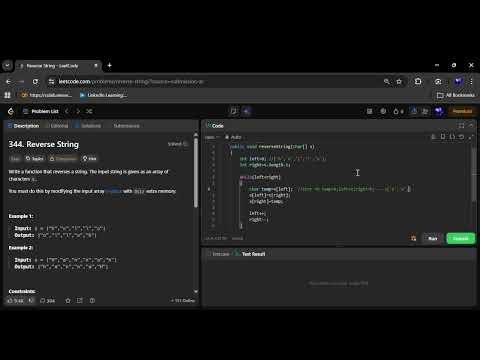 Reverse String Using Two Pointers | LeetCode 344 Explained