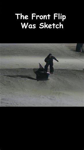 This trick almost ended badly #snowboarding #extreme