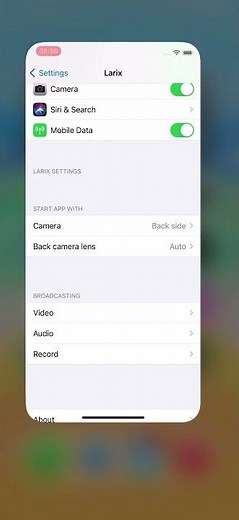 Audio-only background streaming in Larix Broadcaster for iOS